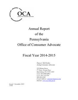 OCA Annual Report 2014-2015