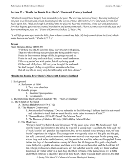 Lecture 32 – “Beside the Bonnie Brier Bush”: Nineteenth Century Scotland “Realised Tonight How Largely I Am Moulded by T