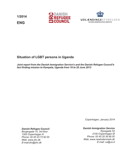 1/2014 Situation of LGBT Persons in Uganda