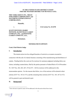 Case 2:10-Cv-01078-JFC Document 642 Filed 03/06/14 Page 1 of 81