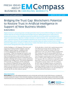 Blockchain's Potential to Restore Trust in Artificial Intelligence In