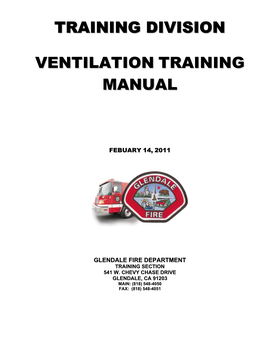 Training Division Ventilation Training Manual