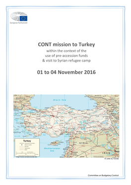 CONT Mission to Turkey 01 to 04 November 2016