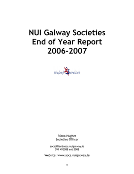 NUI Galway Societies End of Year Report 2006-2007