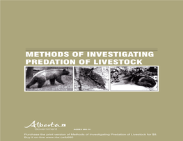 Methods of Investigating Predation of Livestock (Agdex 684-14)