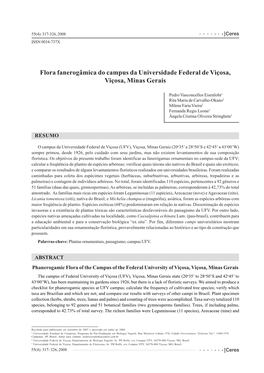 Pedro Vasconcellos Eisenlohr1 Rita Maria De Carvalho-Okano2 Milene Faria Vieira2 Fernanda Regis Leone2 Ângela Cristina Oliveira Stringheta3