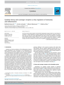 Cytokine Decoy and Scavenger Receptors As Key Regulators Of