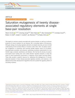 Saturation Mutagenesis of Twenty Disease-Associated Regulatory Elements at Single Base-Pair Resolution