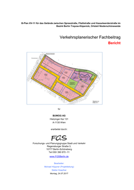 Verkehrsplanerischer Fachbeitrag Bericht