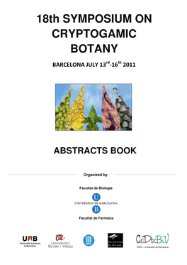18Th Symposium on Cryptogamic Botany Abstracts Book