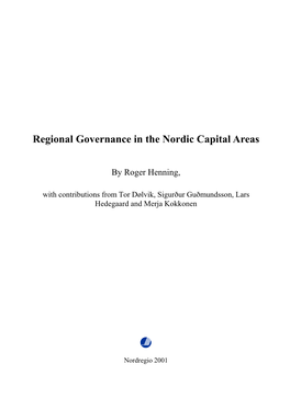 Regional Governance in the Nordic Capital Areas