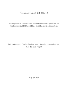 Technical Report TR-2015-10