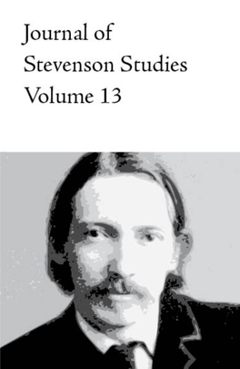 Journal of Stevenson Studies Volume 13 Ii Journal of Stevenson Studies Journal of Stevenson Studies Iii