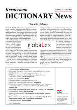 Kernerman Kdictionaries.Com/Kdn DICTIONARY News Towards Globalex