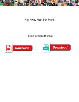 Roll Away Nest Box Plans