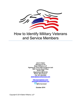 How to Identify Military Veterans and Service Members
