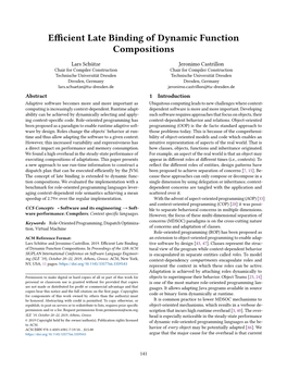 Efficient Late Binding of Dynamic Function Compositions