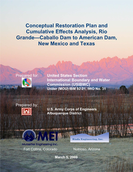 Final Conceptual Restoration Plan