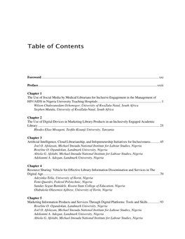 Table of Contents