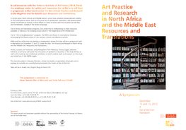 Art Practice and Research in North Africa and the Middle East