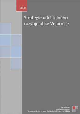 Strategie Udržitelného Rozvoje Obce Vejprnice