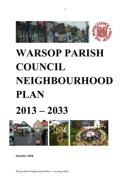 Warsop Parish Council Neighbourhood Plan 2013 – 2033