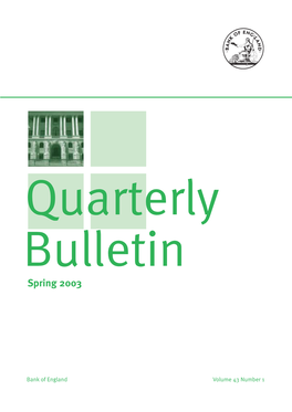 Quarterly Bulletin Spring 2003