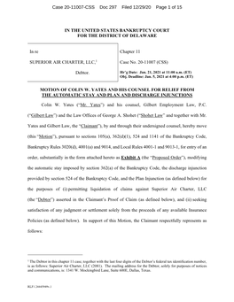 Case 20-11007-CSS Doc 297 Filed 12/29/20 Page 1 of 15