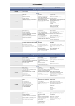 Detailed Program