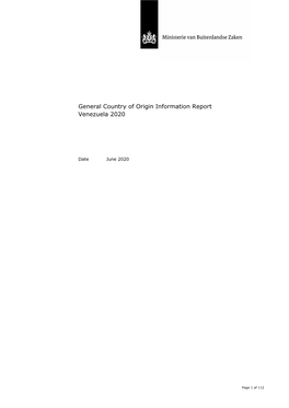 General Country of Origin Information Report Venezuela 2020