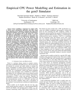 Empirical CPU Power Modelling and Estimation in the Gem5 Simulator