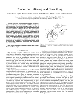 Concurrent Filtering and Smoothing