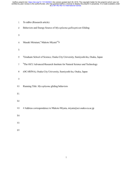 Behaviors and Energy Source of Mycoplasma Gallisepticum Gliding