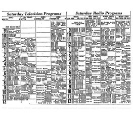 Saturday Radio Programs