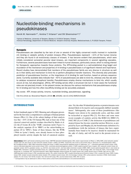 Nucleotide-Binding Mechanisms in Pseudokinases