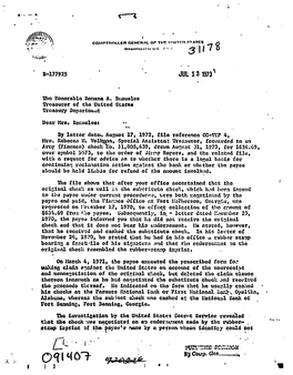 B-177925 Determination of Liability