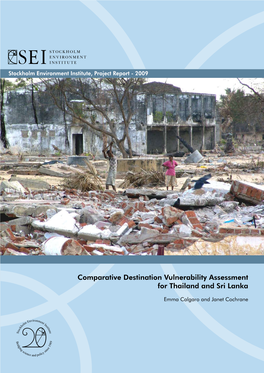 Comparative Destination Vulnerability Assessment for Thailand and Sri Lanka