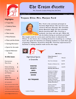 The Trojan Gazette Mrs