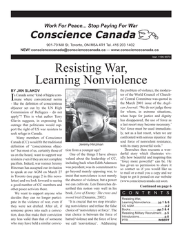 Resisting War, Learning Nonviolence