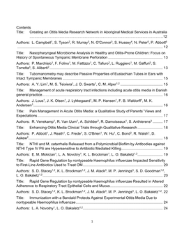 List of Abstracts from ISOM 2019