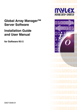 Global Array Manager™ Server Software Installation Guide and User Manual for Software Kit 5