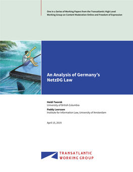 An Analysis of Germany's Netzdg Laws