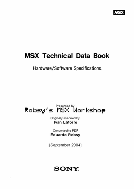 MSX Technical Data Book