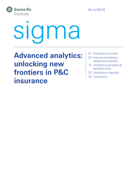 Sigma No 4/2019 1 Insurers Investing in Advanced Analytics