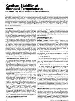 Xanthan Stability at Elevated Temperatures R.S