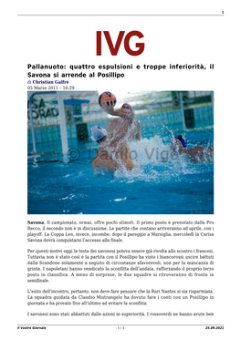 Il Vostro Giornale - 1 / 3 - 25.09.2021 2