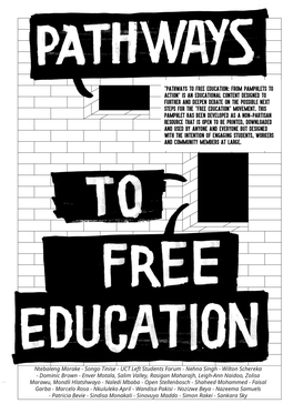 Pathways to Free Education Pamphlet Volume 1