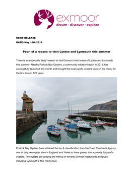 Pearl of a Reason to Visit Lynton and Lynmouth This Summer