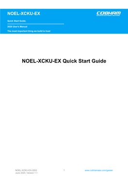 NOEL-XCKU-EX Quick Start Guide