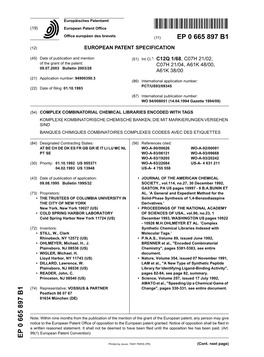 Complex Combinatorial Chemical Libraries Encoded with Tags